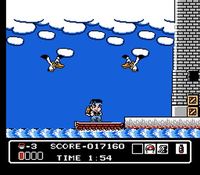 une photo d'Ã©cran de Hammerin Harry sur Nintendo Nes